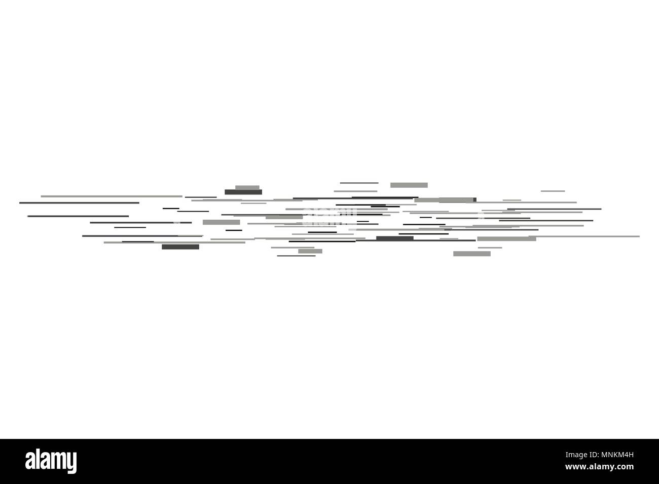 Vector line. Geometric figures with the effect of motion. Vector illustration Stock Vector