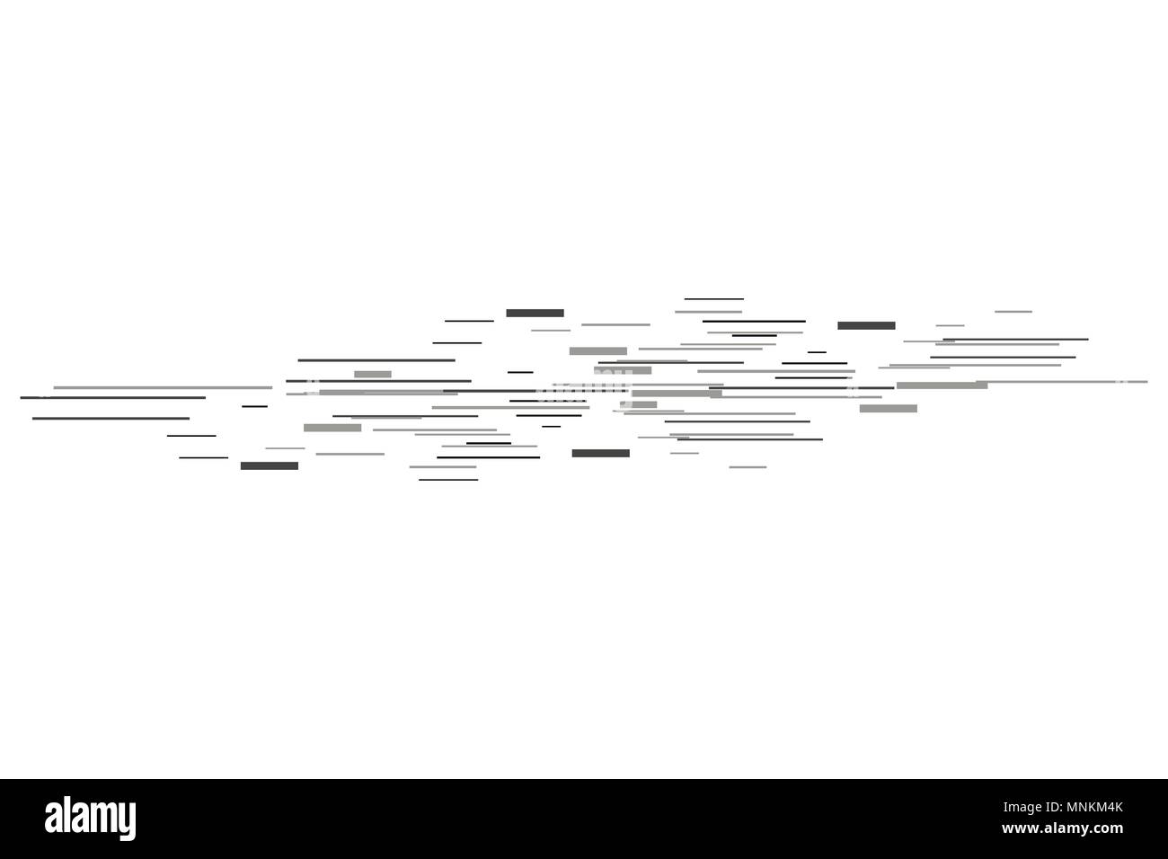 Vector line. Geometric figures with the effect of motion. Vector illustration Stock Vector