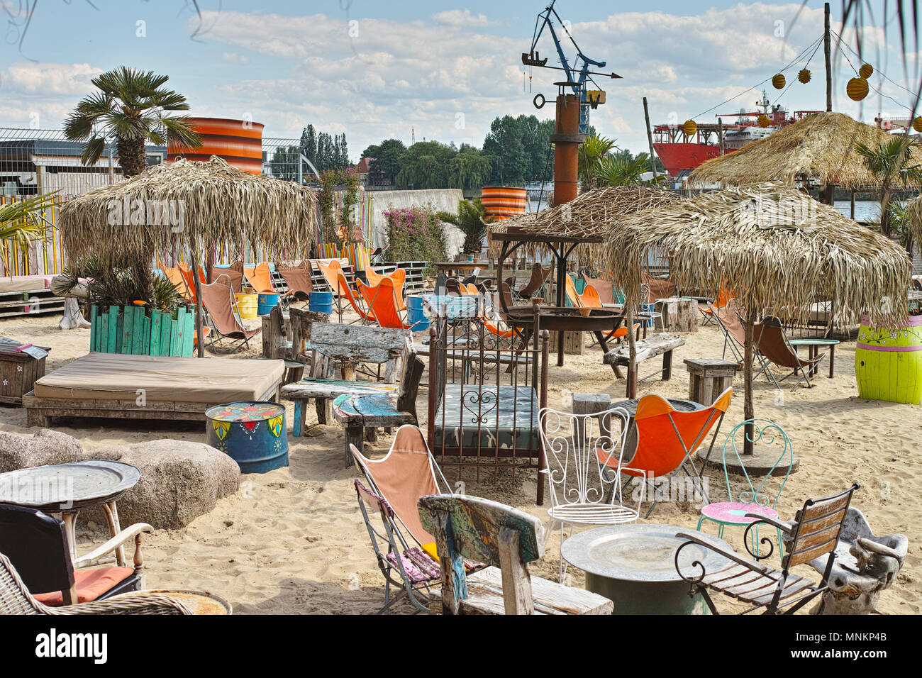 Beach bar Hamburg, Germany Stock Photo