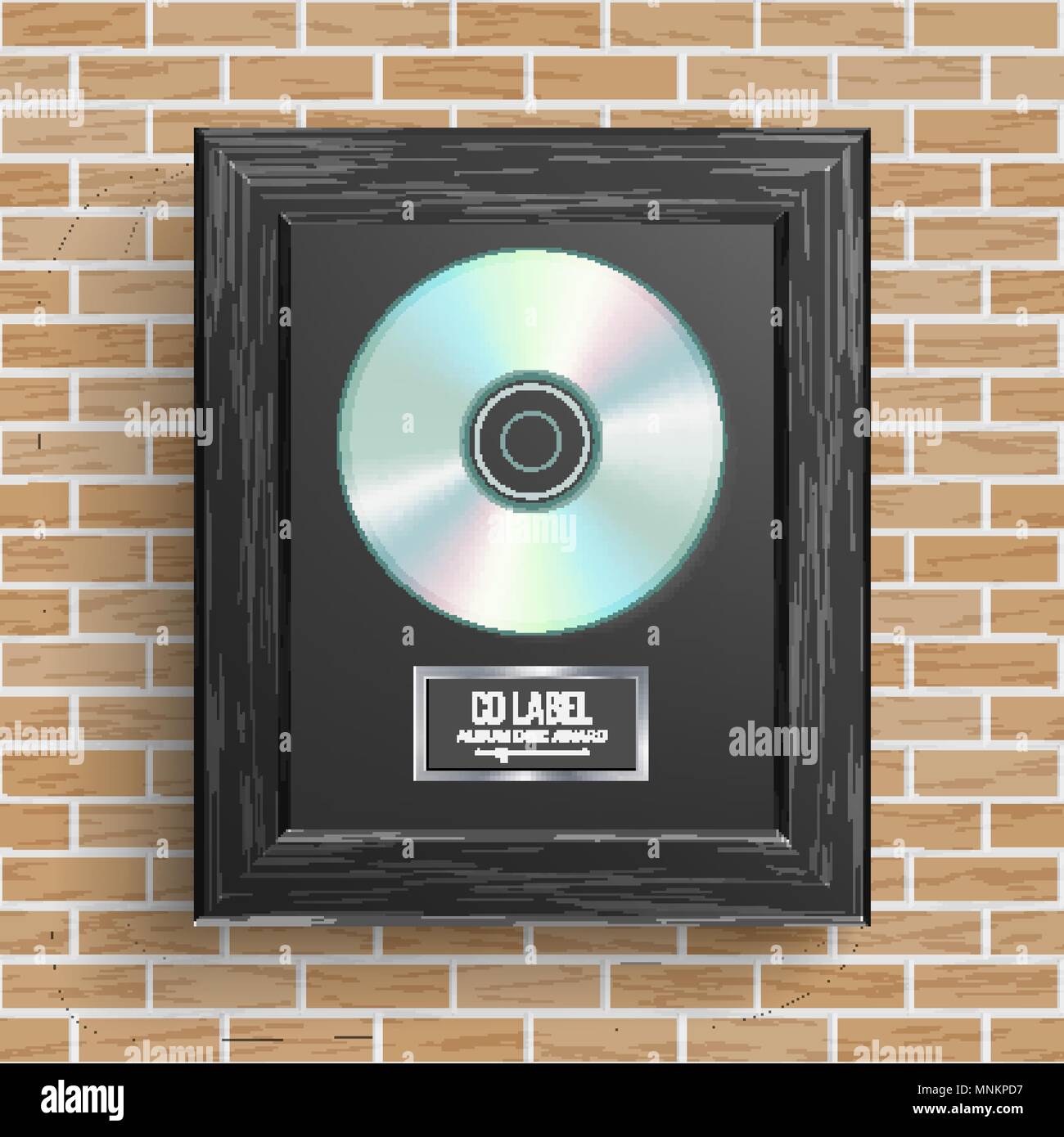 CD Disc Award Vector. Best Seller. Modern Ceremony. Realistic Frame