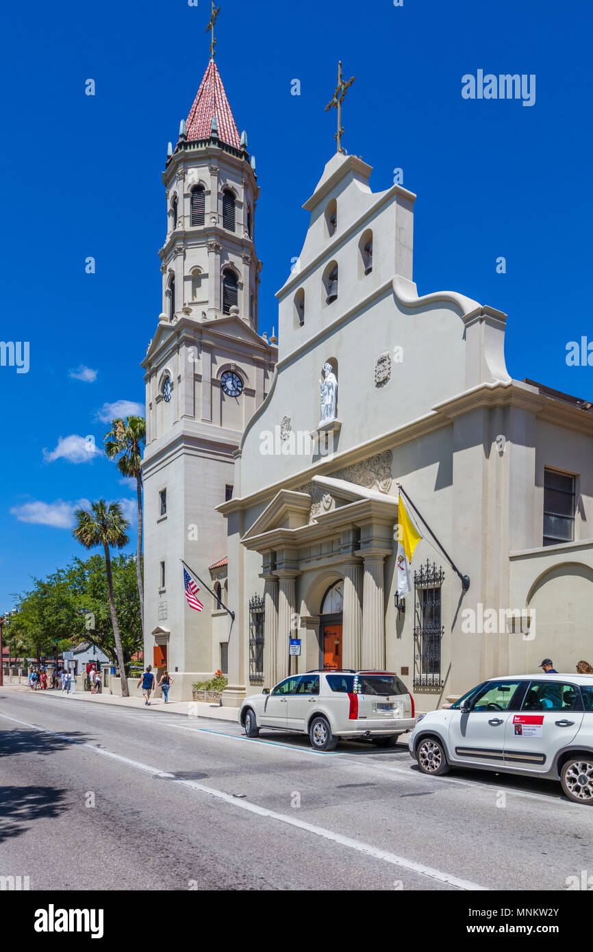 Trinity Episcopal Church built ca. 1831 in historic St Augustine Florida Americas oldest c Stock Photo