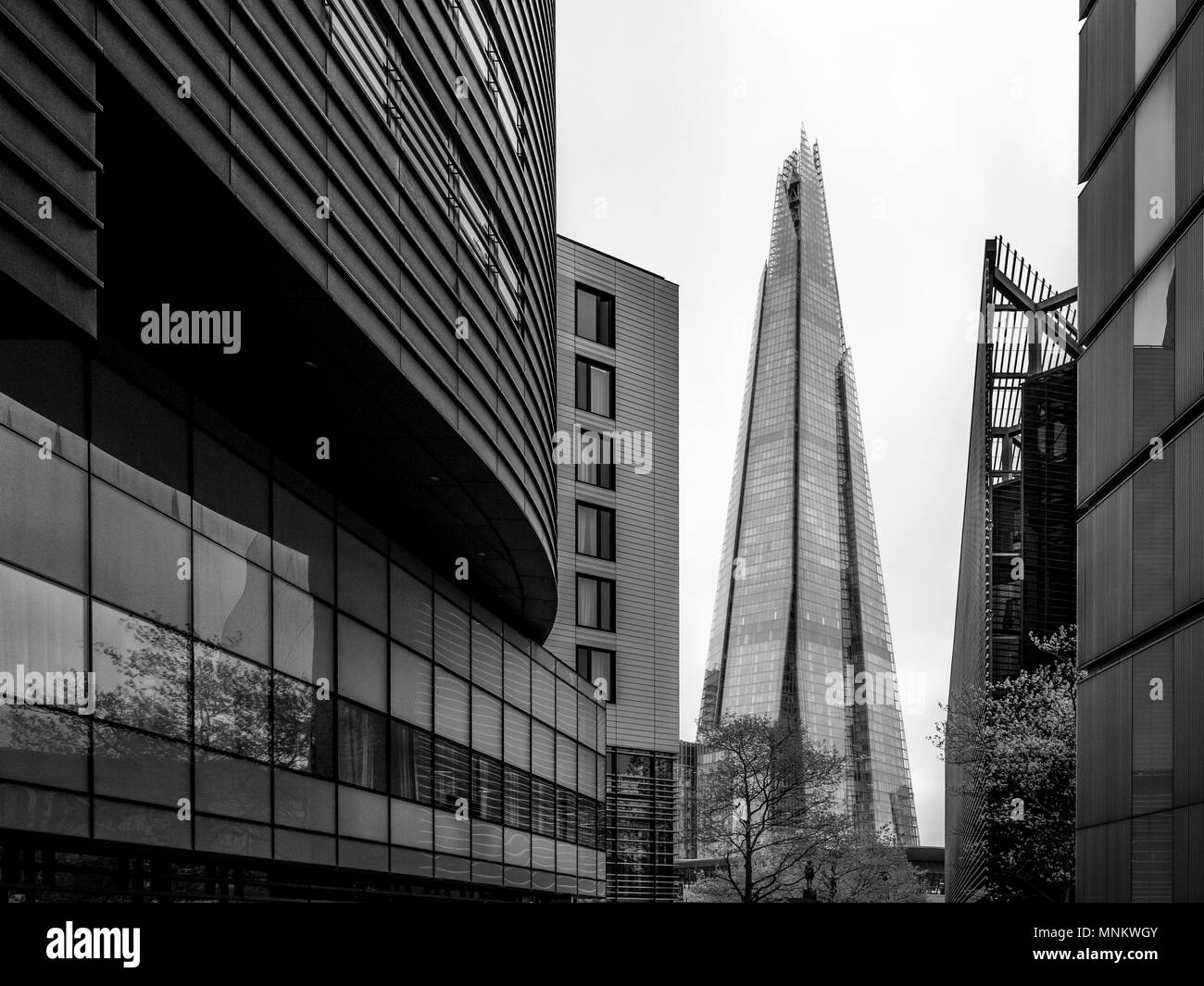 The Shard, viewed from More London Place, Southwark, London, UK. Stock Photo