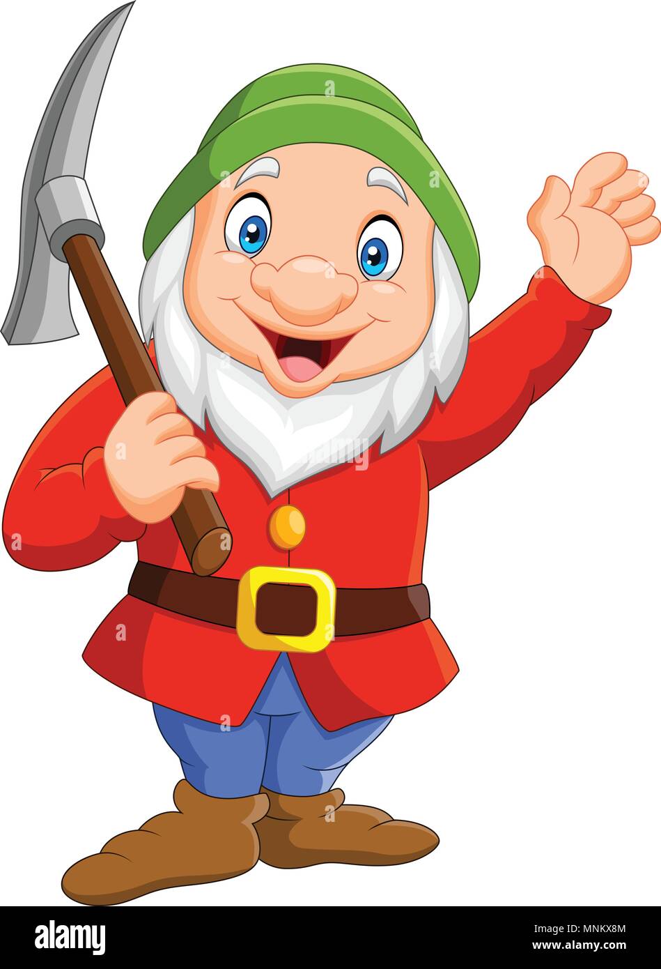 Happy dwarf miner Stock Vector