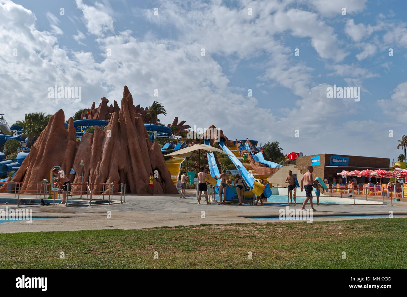 Slide and Splash Water Park in Lagoa, Algarve, Portugal Stock Photo Alamy