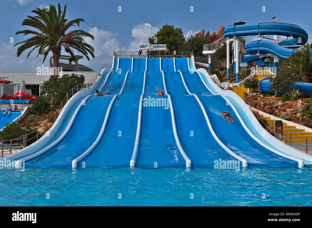 Slide and Splash Water Park in Lagoa, Algarve, Portugal Stock Photo - Alamy