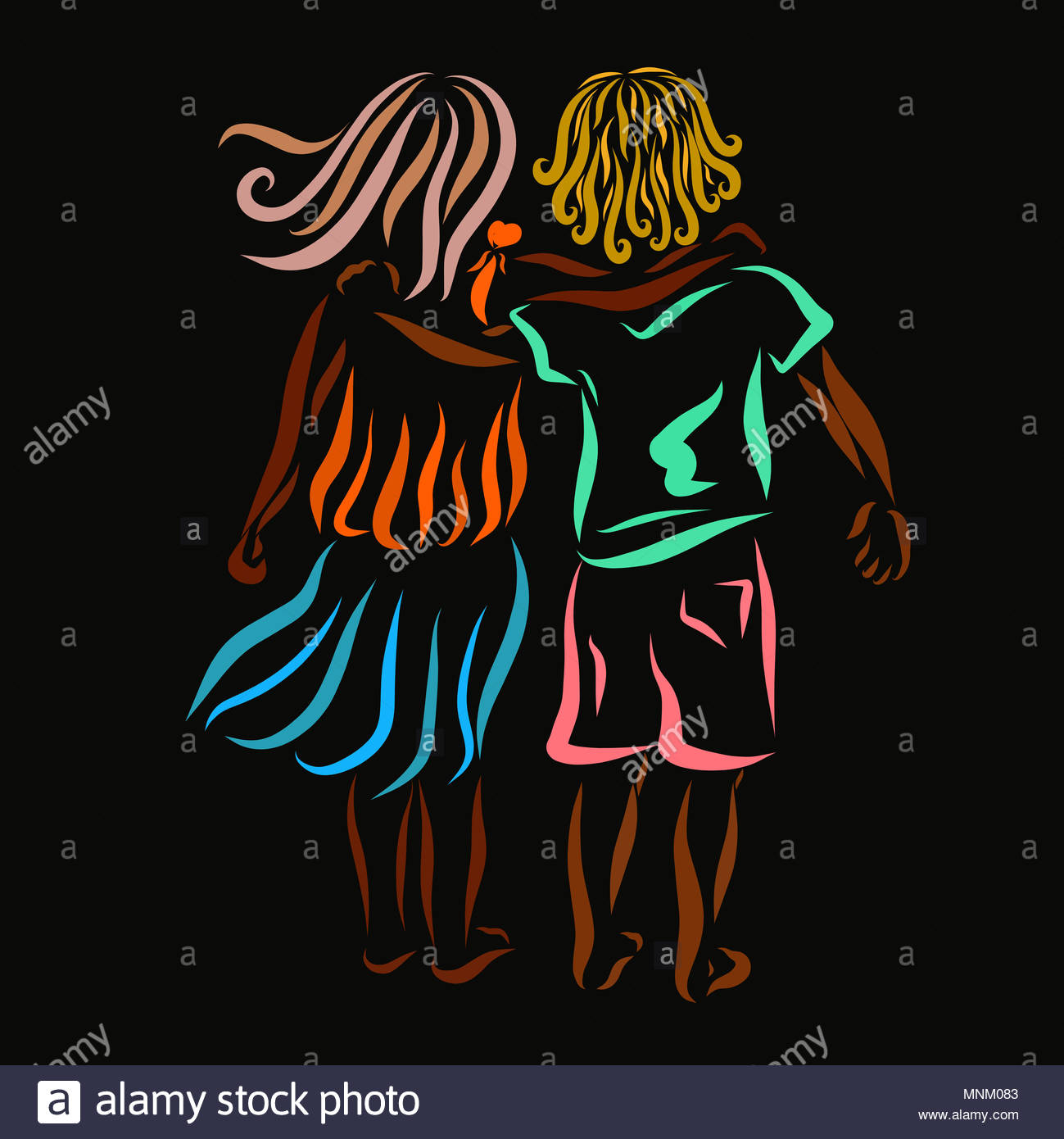 Boy And Girl Hugs Friendship And Love Stock Photo 185450723 Alamy