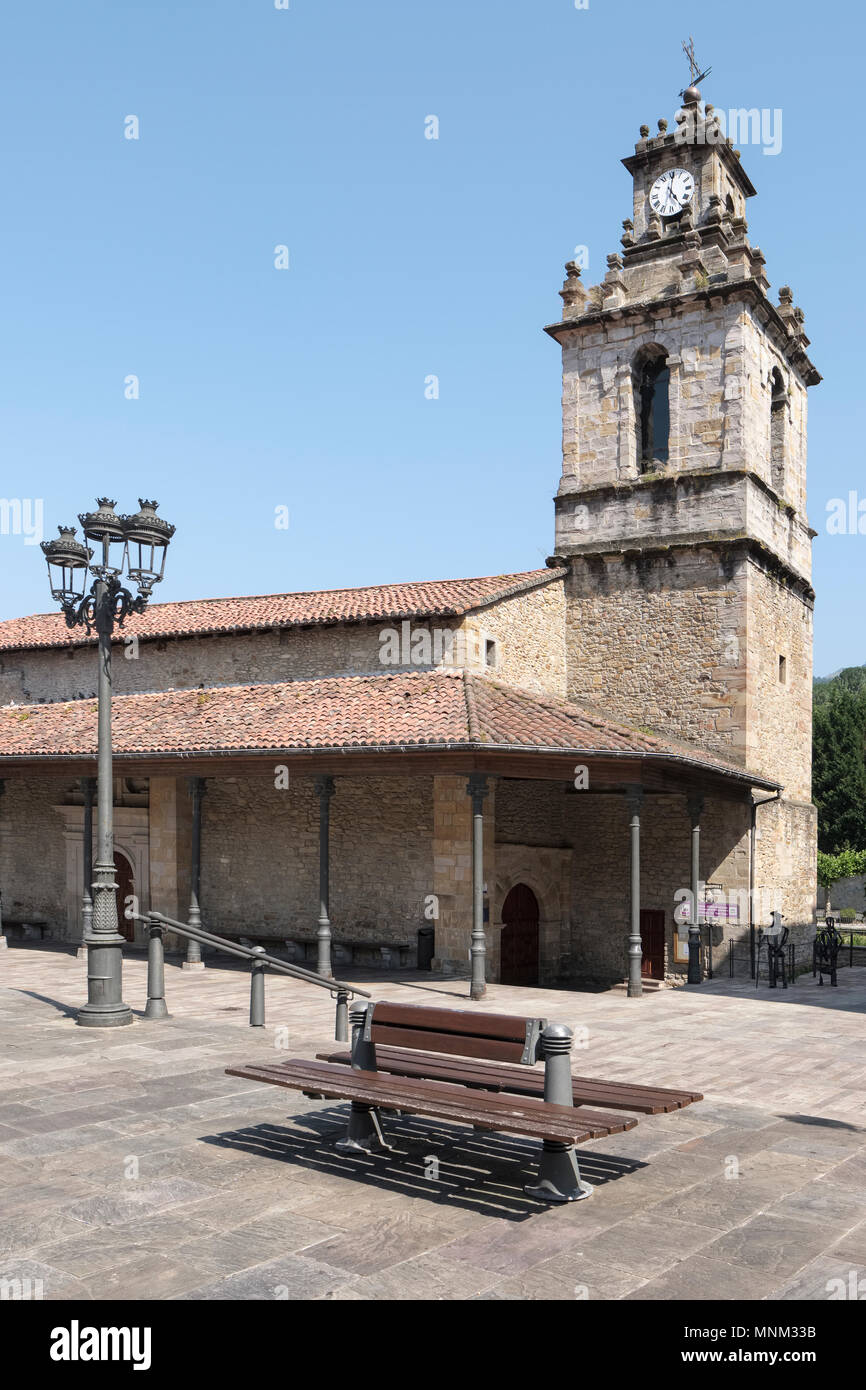 Iglesia de San Juan Bautista del Moral, former church, now a history musuem, Museo de Historia de Balmaseda, Balmaseda, Vizcaya, Pais Vasco, Spain, Stock Photo