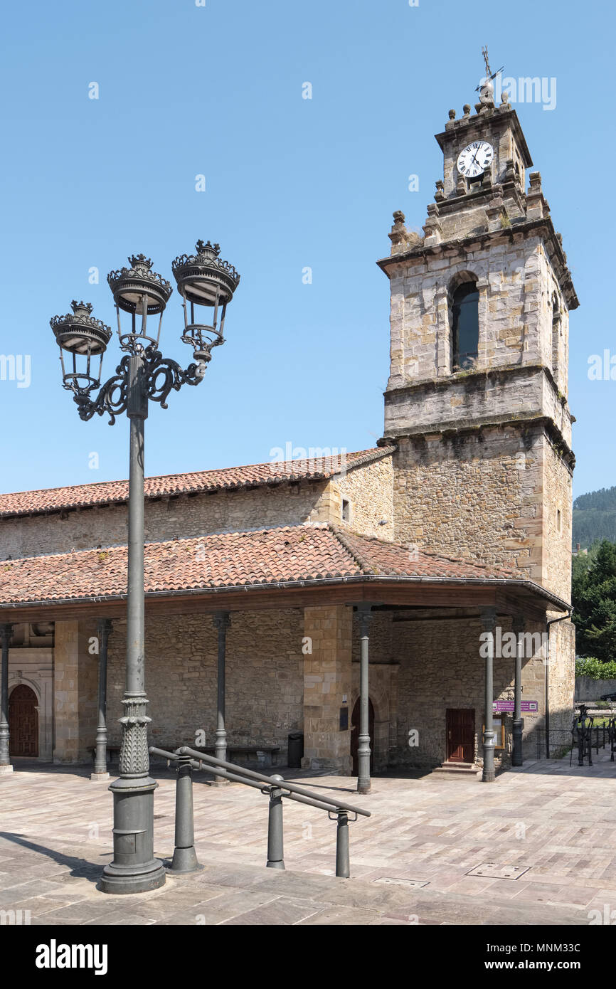 Iglesia de San Juan Bautista del Moral, former church, now a history musuem, Museo de Historia de Balmaseda, Balmaseda, Vizcaya, Pais Vasco, Spain, Stock Photo