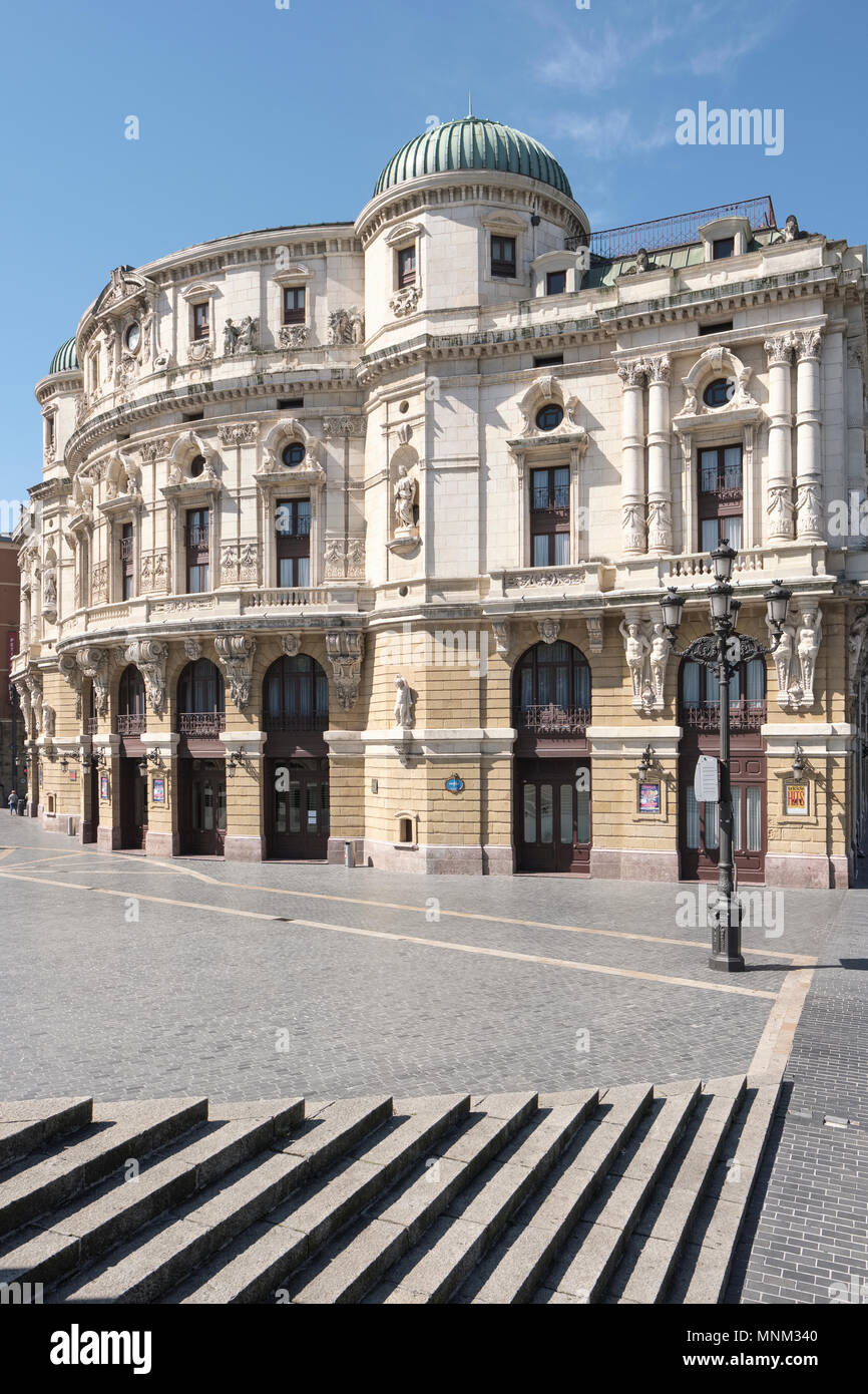 Teatro Arriaga Antzokia, Arriaga Theatre, c1890, Bilbao, Vizcaya, Pais Vasco, Spain, Stock Photo