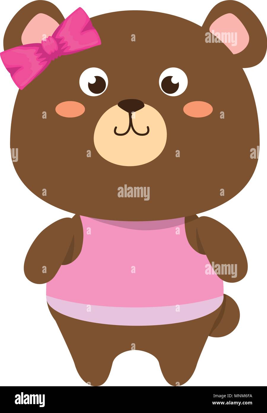 cute female bear teddy adorable character Stock Vector Image & Art - Alamy