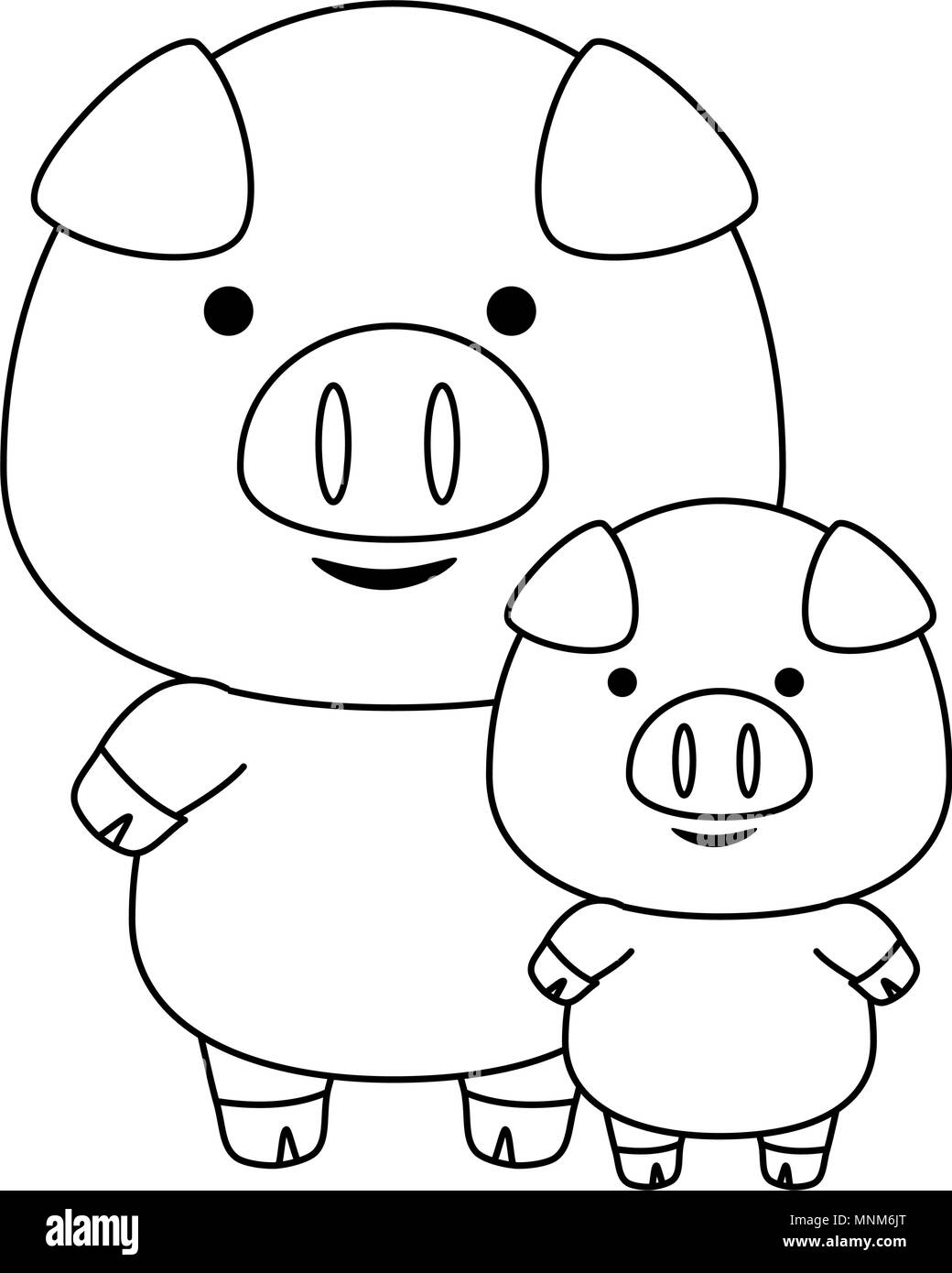 Little Black Pig And Son