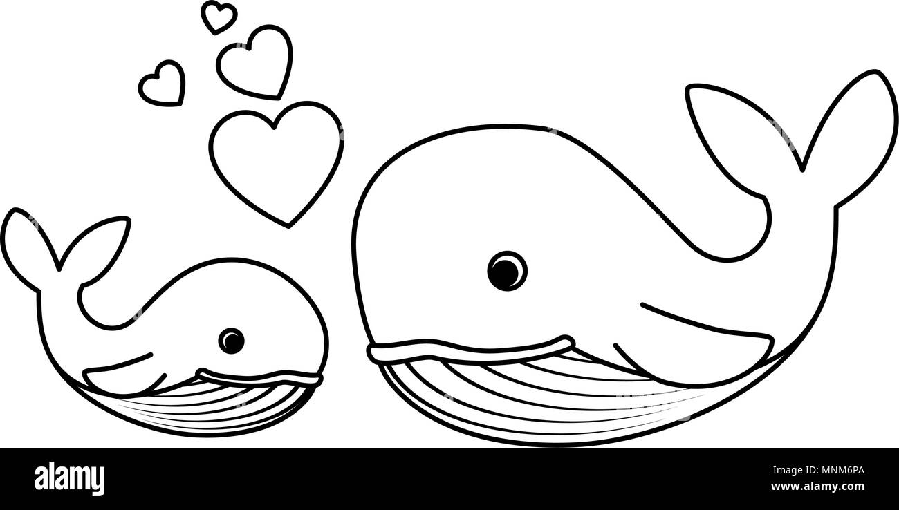 Mom And Baby Whale Clip Art