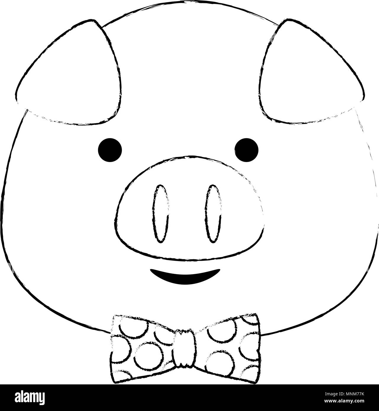 Pig Face Black And White Stock Photos Images Alamy