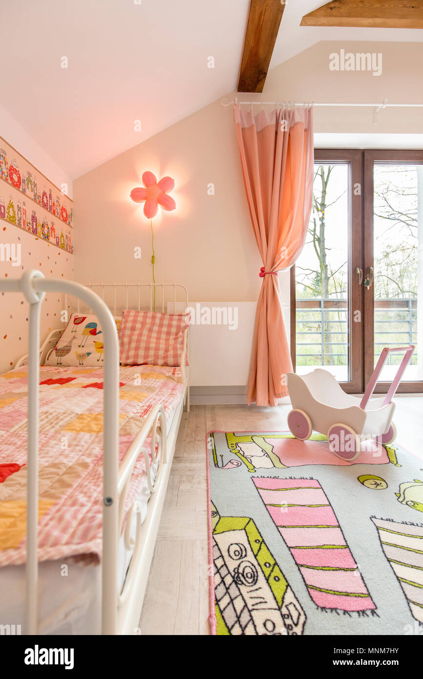 Shot Of A Modern Spacious Room For A Girl Stock Photo