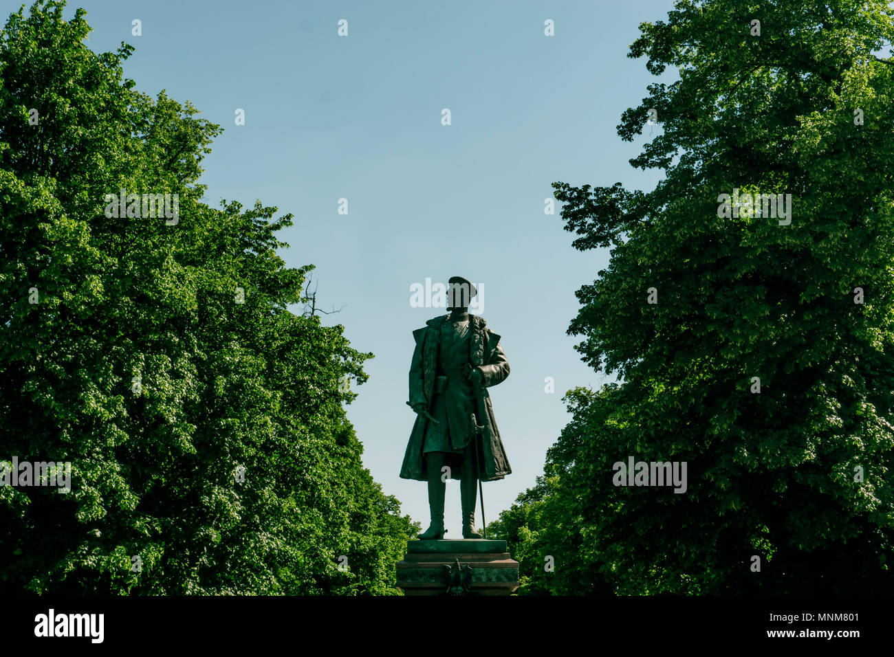 Berlin, Germany, May 14, 2018: Statue of Albrecht Prince of Prussia opposite Charlottenburg Palace Stock Photo