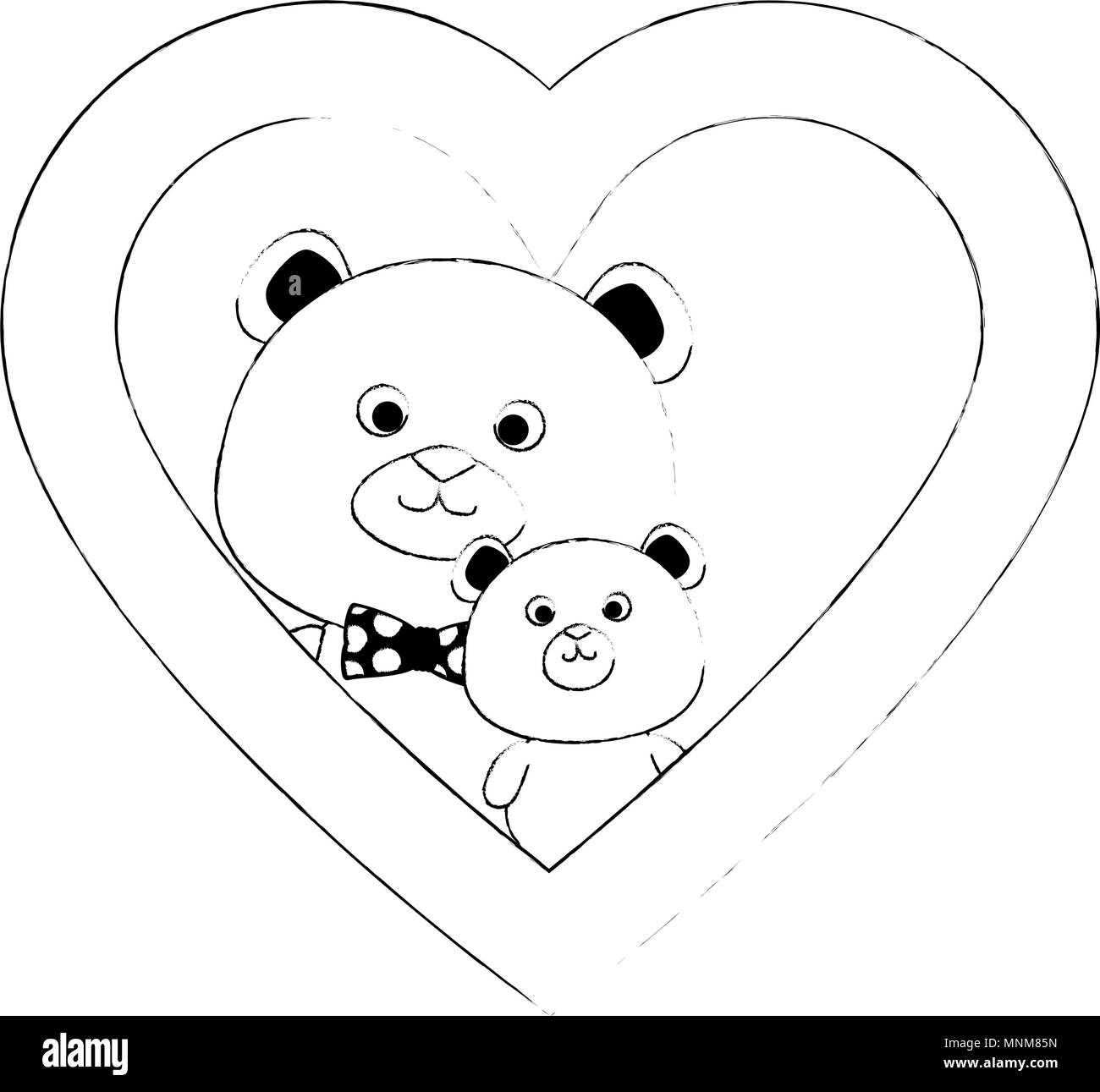 Teddy bears in love Black and White Stock Photos & Images - Alamy