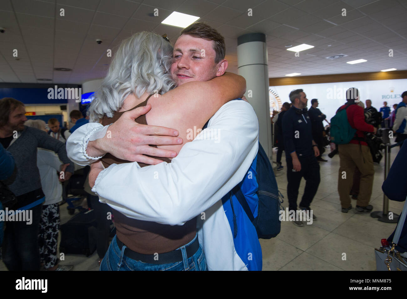 Team Scotland arrive at Glasgow airport after competing in the Gold Coast Commonwealth Games which they achieved 44 medals.  Featuring: Ross Murdoch Where: Glasgow, United Kingdom When: 17 Apr 2018 Credit: Euan Cherry/WENN Stock Photo
