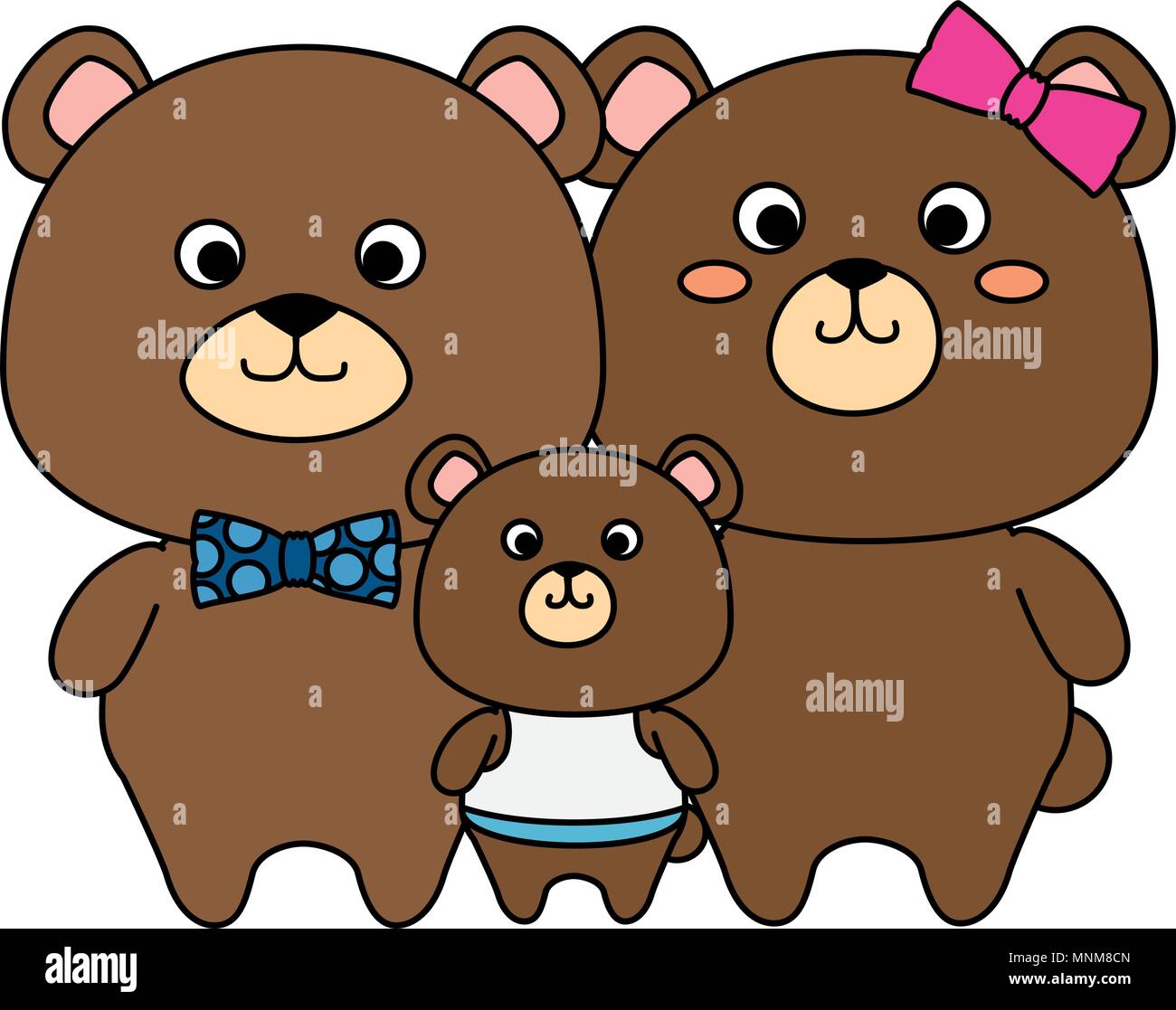Family of teddy bears Stock Vector Images - Alamy