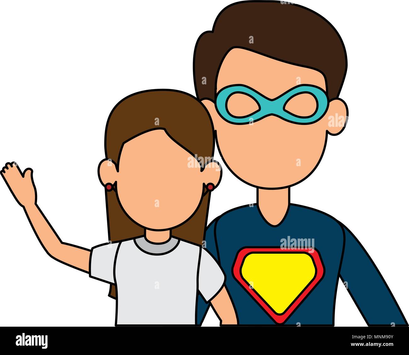 super best dad with daughter characters Stock Vector Image & Art Alamy