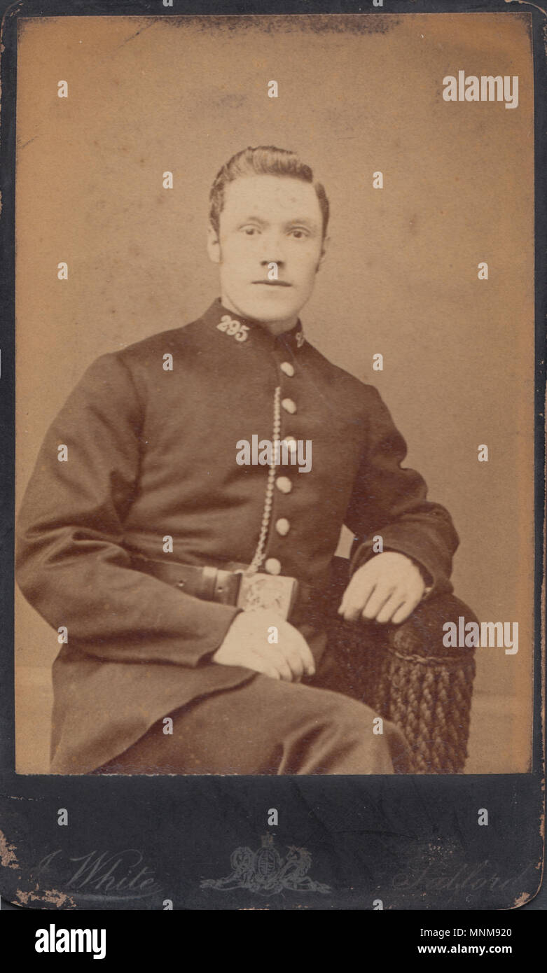 Salford, Manchester CDV (Carte De Visite) of a Victorian Policeman. Collar No 295 Stock Photo