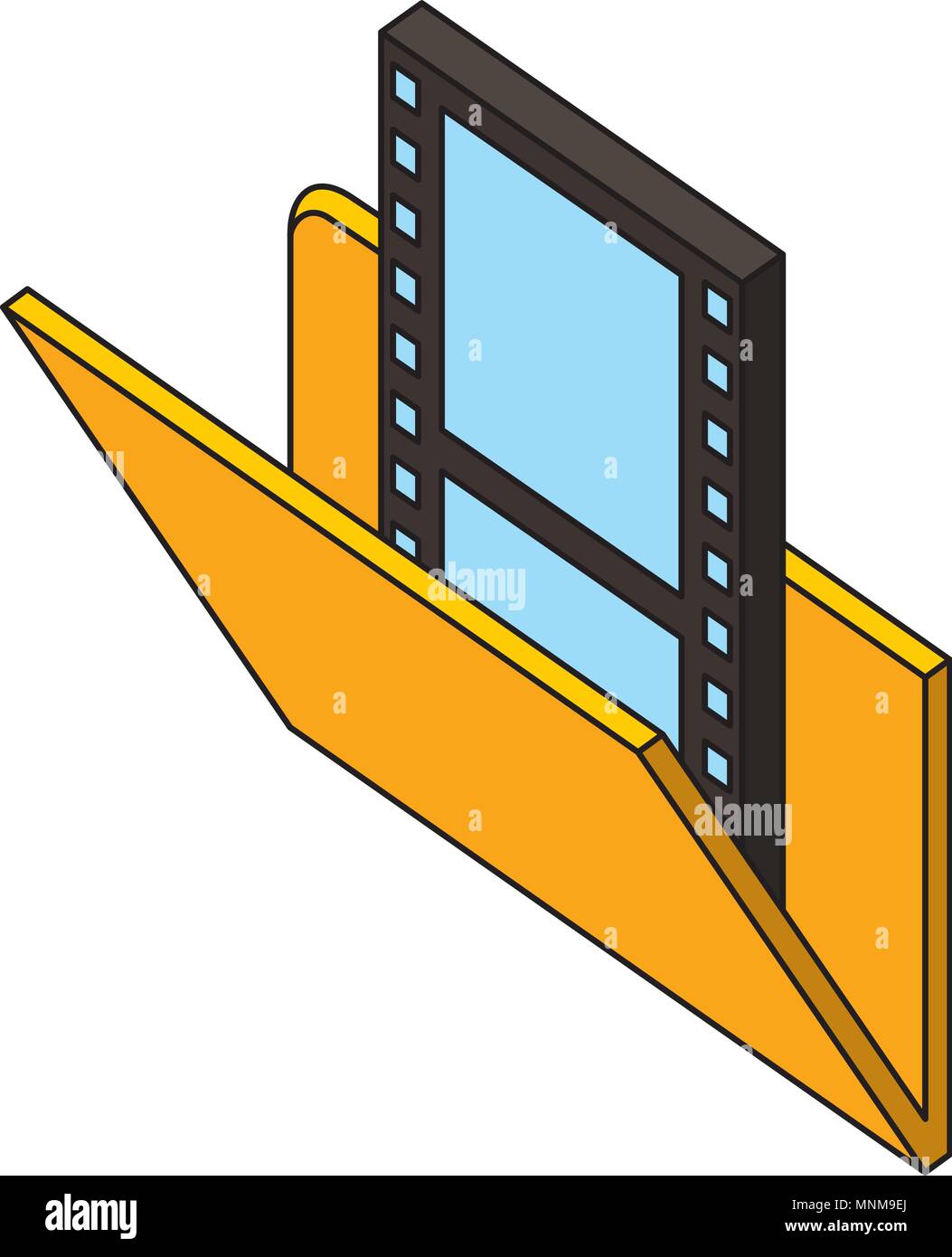 folder document with video file isometric icon Stock Vector Image & Art ...