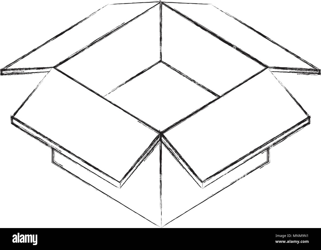open cardboard box package isometric Stock Vector Image & Art - Alamy