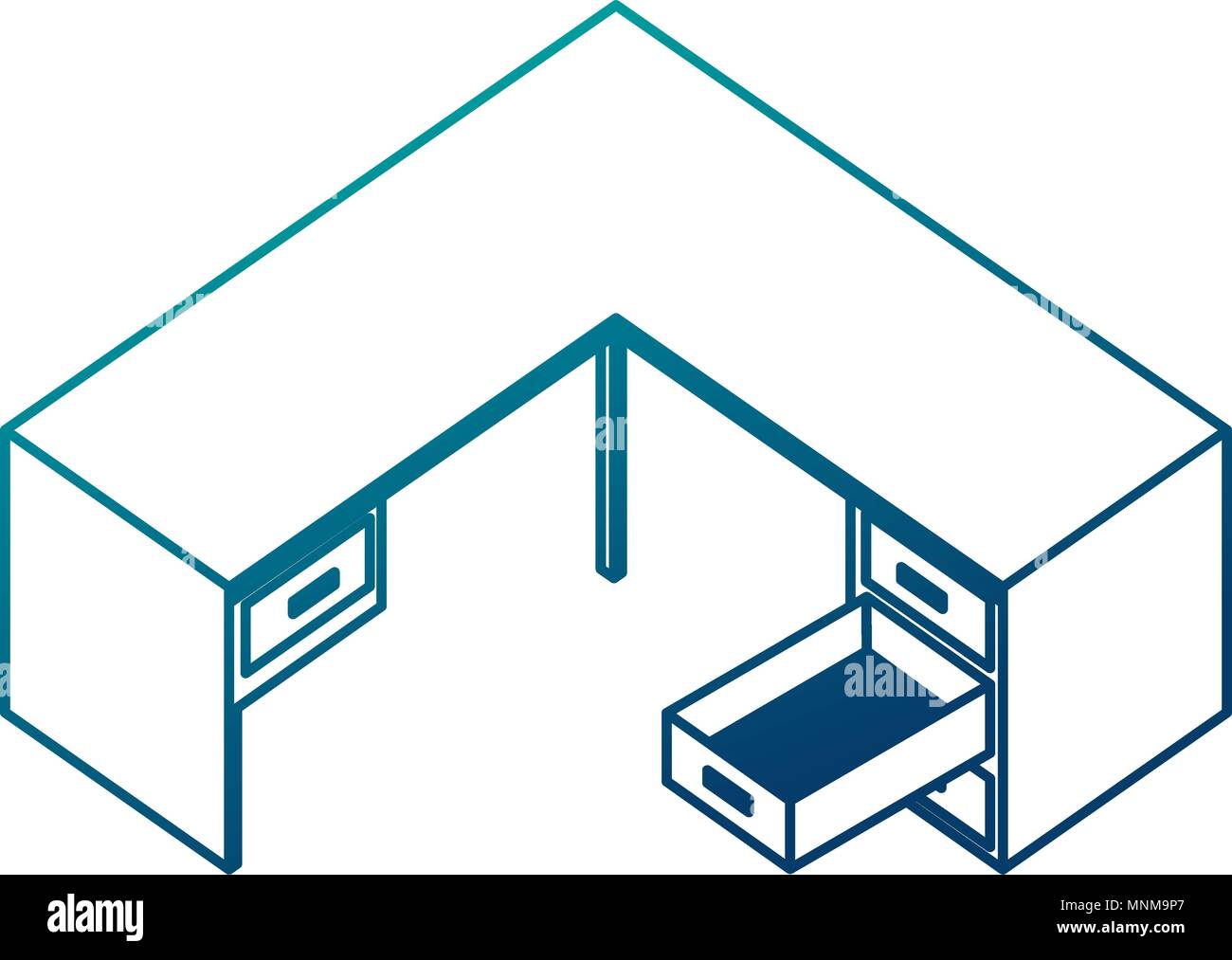 office desk isometric icon Stock Vector Image & Art - Alamy