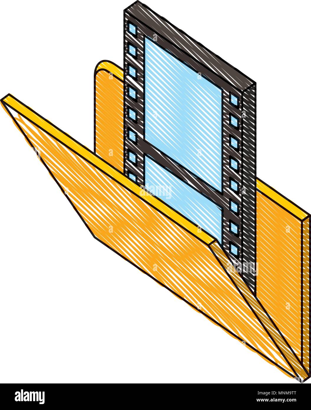 folder document with video file isometric icon Stock Vector Image & Art ...