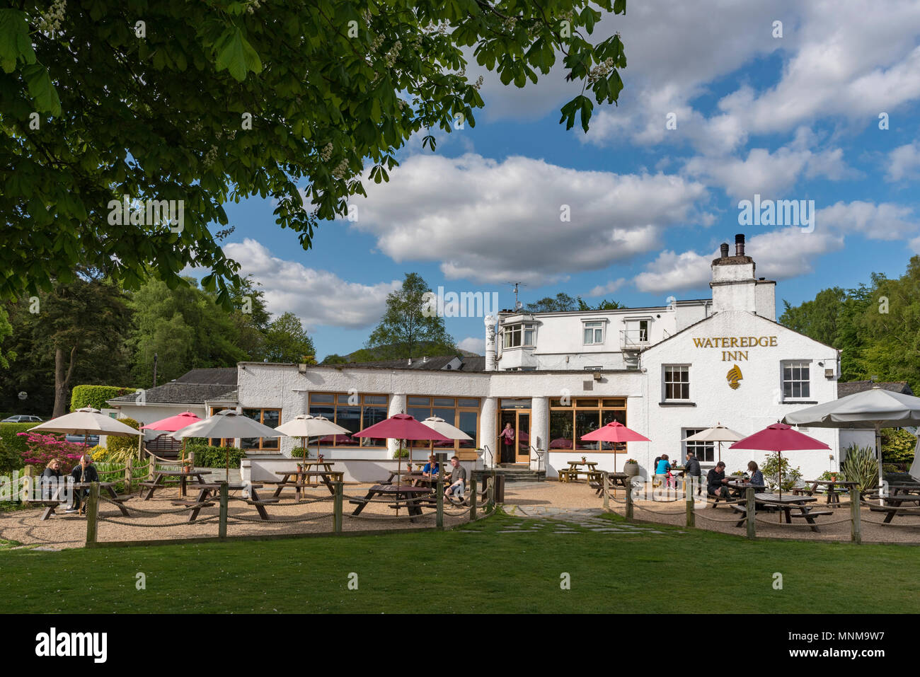 Ambleside The Waterdege Inn pub Stock Photo