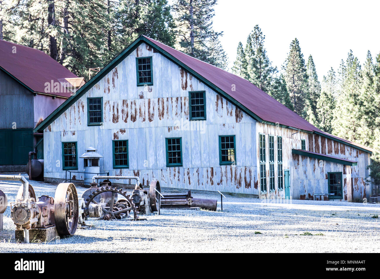 Vintage Rusted Tin Building Once Used In Mining Operations Stock Photo ...