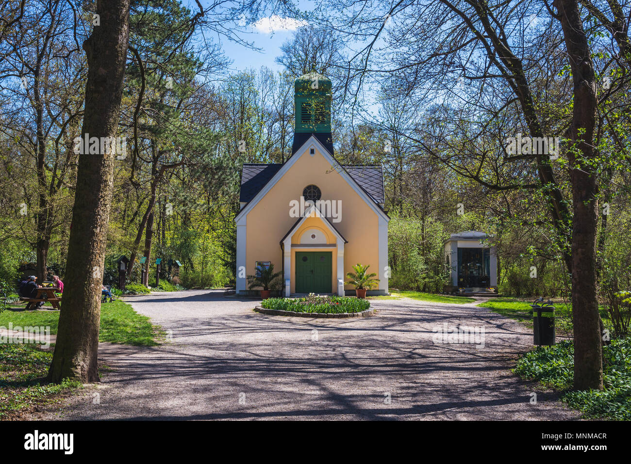 Small church in Prater Park in Vienna, Austria Stock Photo
