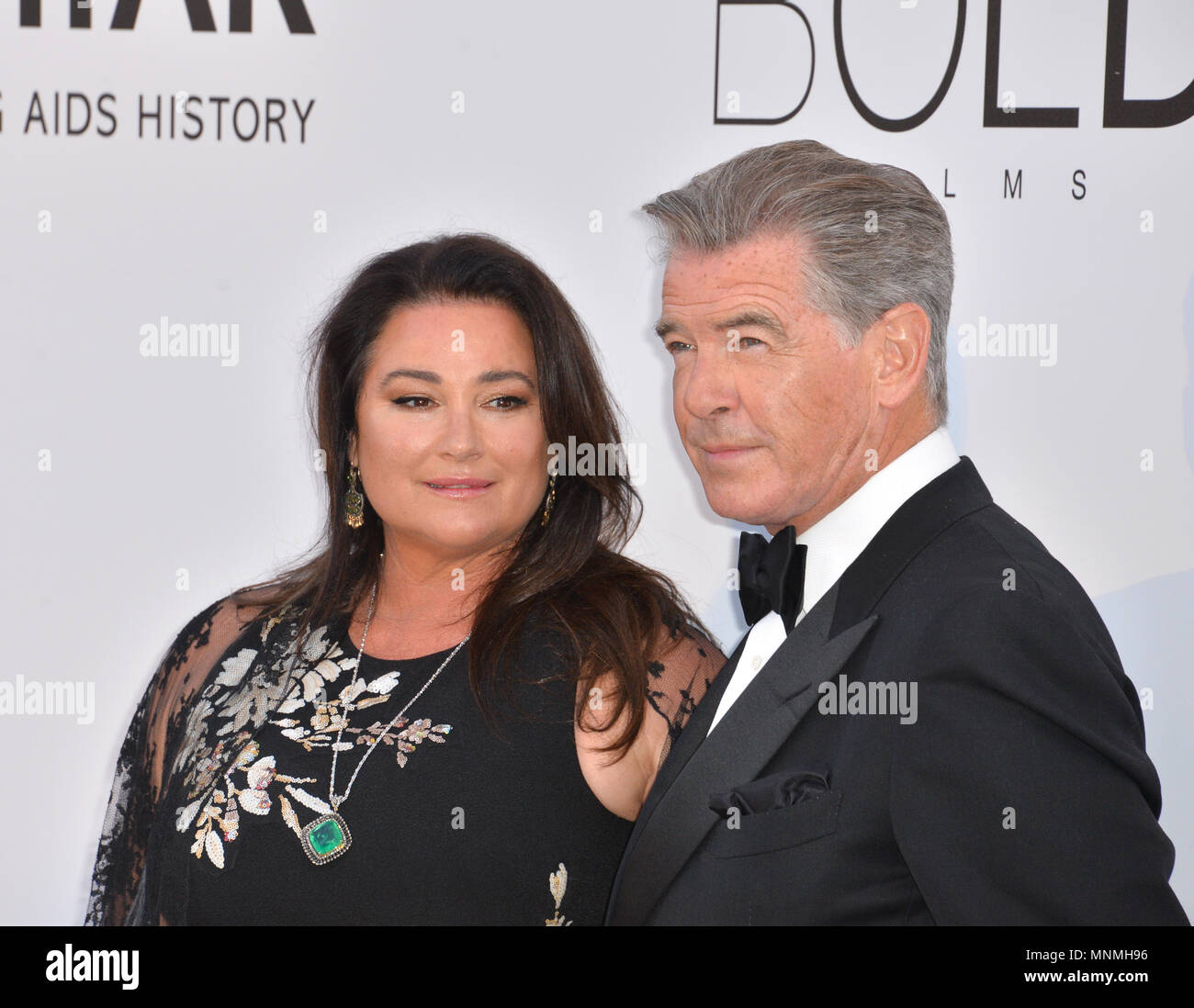 Cannes, France. May 17, 2018: Pierce Brosnan & Keely Shaye Brosnan at ...