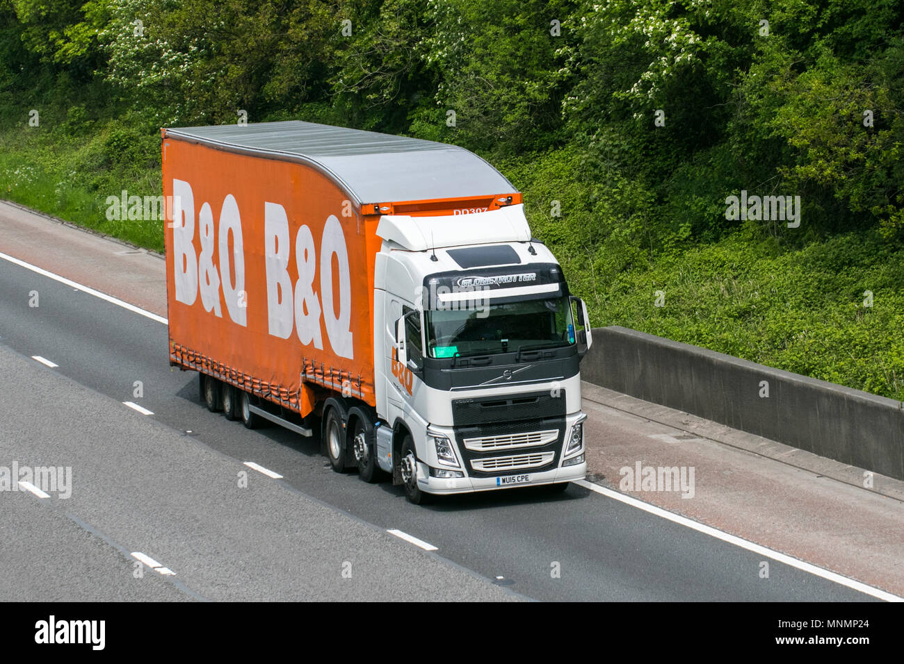 Heavy Goods Commercial Traffic On The M6 Southbound UK Stock Photo Alamy