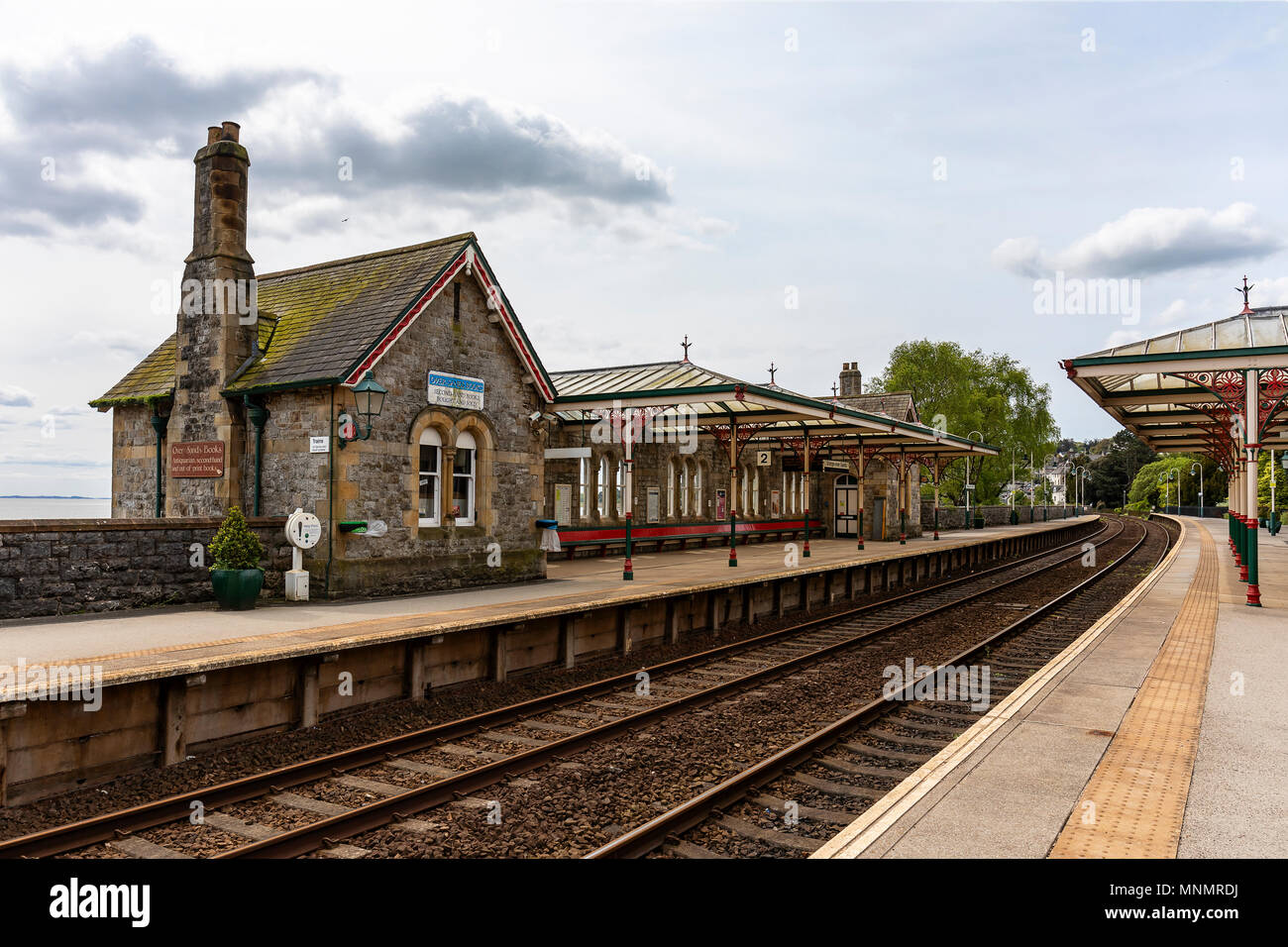 Grange Over Sands Railway Station Stock Photo