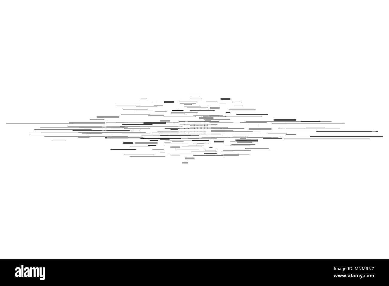 Vector line. Geometric figures with the effect of motion. Vector illustration Stock Vector