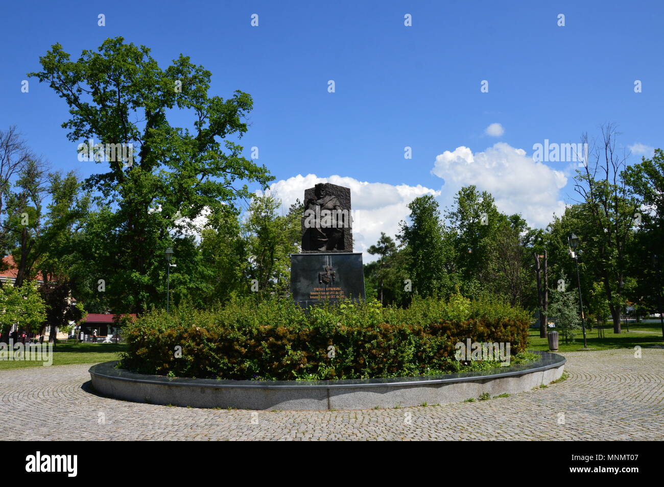 Monoument in the city Tuzla Stock Photo