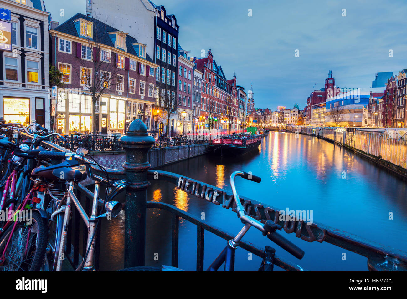 Netherlands Amsterdam Bicycles On Bridge With Canal In Background Stock Photo Alamy Netherlands Amsterdam Bicycles On Bridge With Canal In Background Stock Photo Alamy