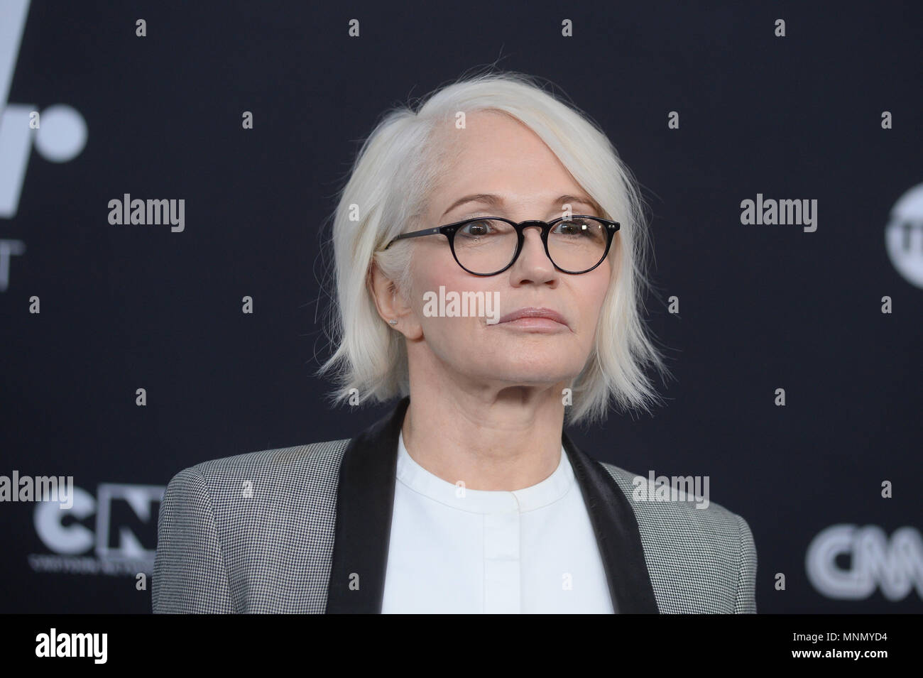 Ellen Barkin attends the 2018 Turner Upfront at One Penn Plaza on May 16, 2018 in New York City. Stock Photo