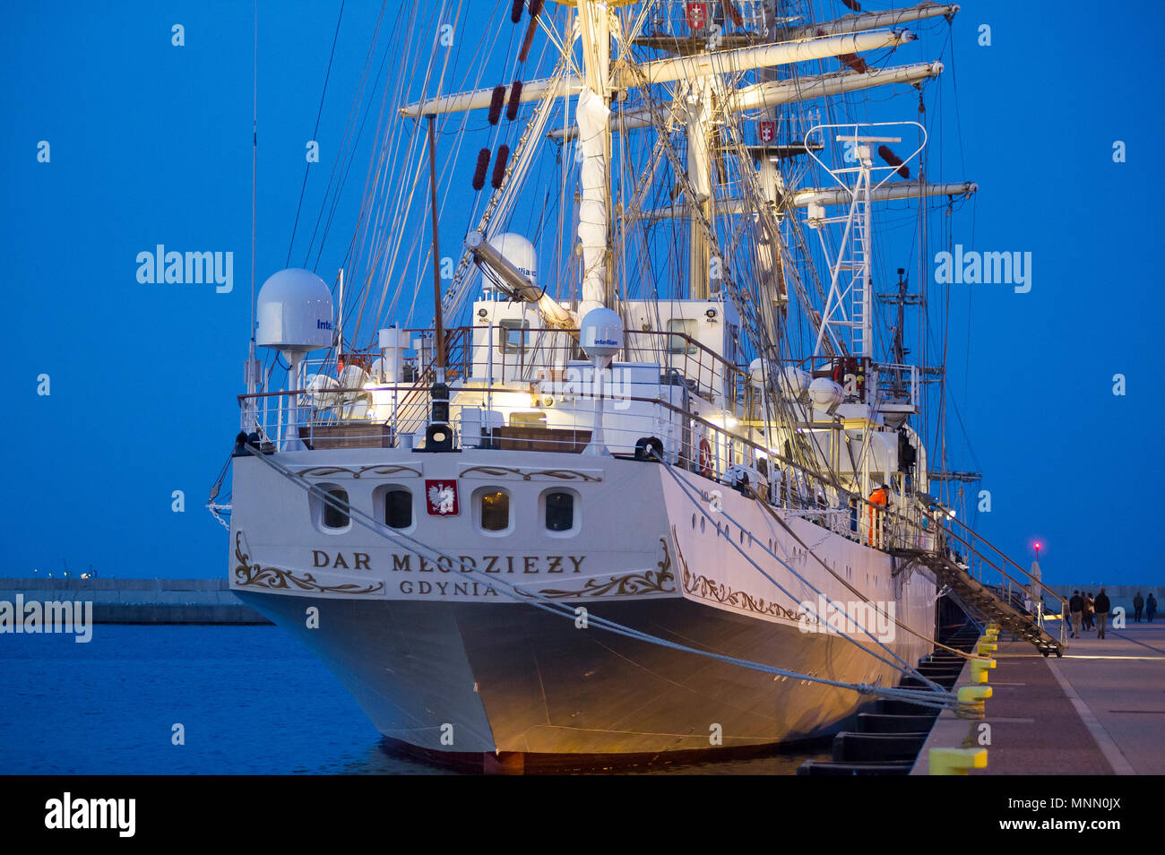 Dar Mlodziezy Gift Of The Youth Polish Full rigged Sailing Ship Of 