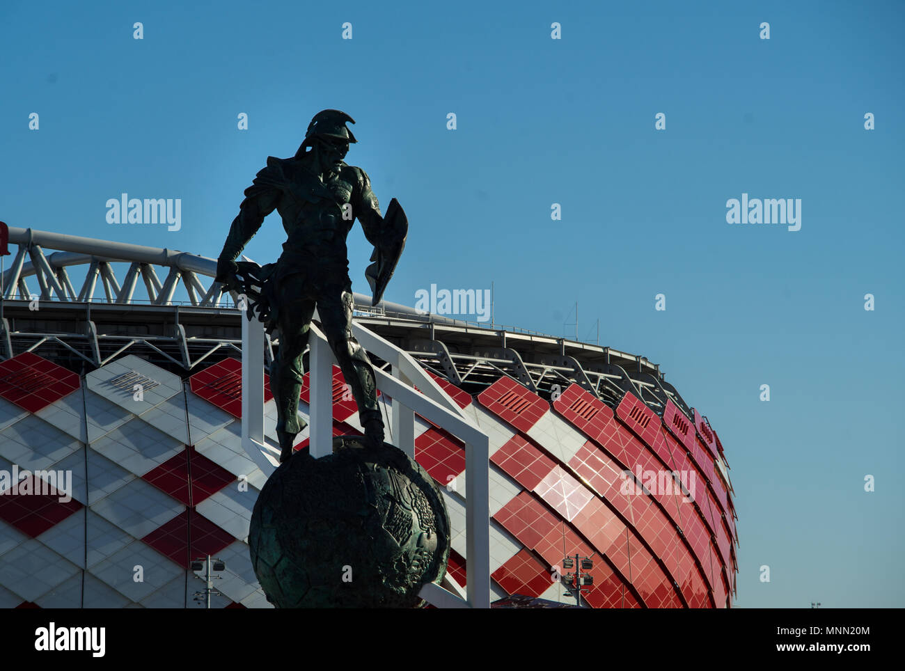 April 9, 2018 Moscow, Russia Spartak Stadium in Moscow where the matches of the 2018 FIFA World Cup will be held. Stock Photo