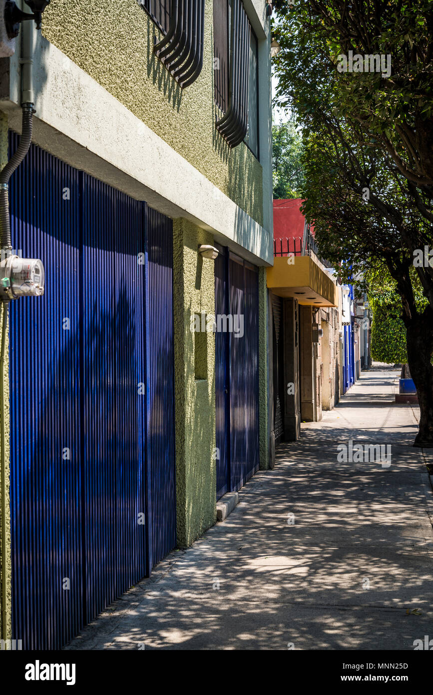 Street in Coyoacan, Mexico City, Mexico Stock Photo