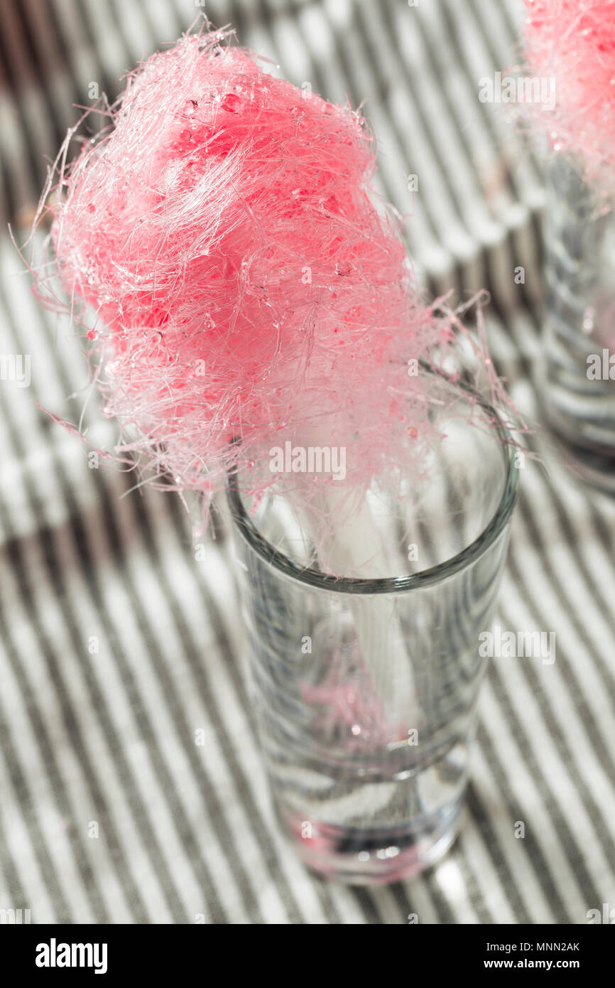 Electrify markedsføring udredning Sugary Pink Homemade Cotton Candy Floss on a Stick Stock Photo - Alamy