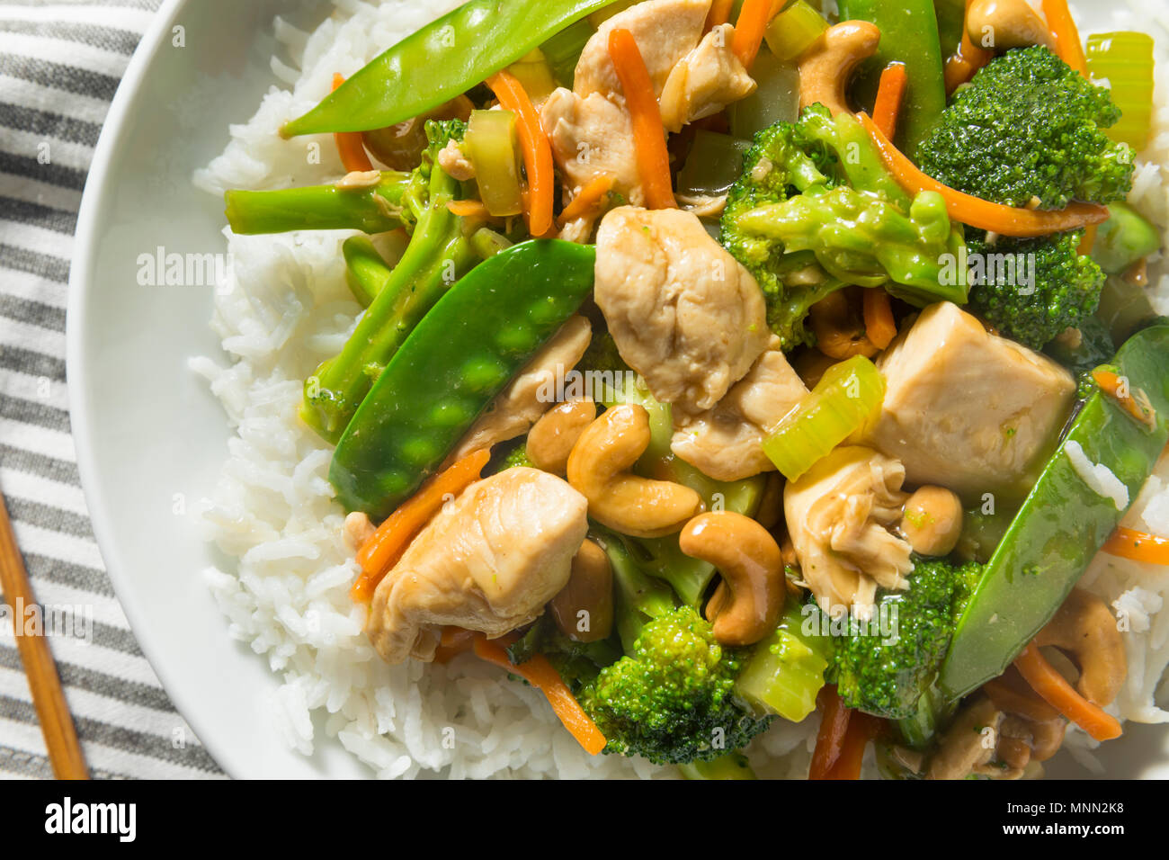 Homemade Asian Cashew Chicken Stir Fry with Veggies Stock Photo - Alamy