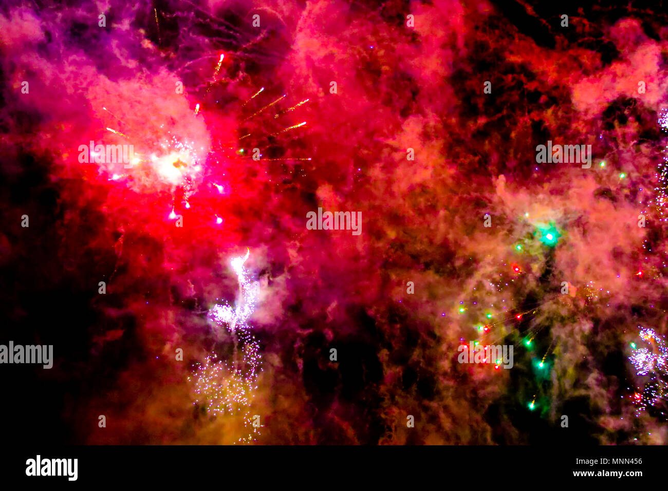 Firework display, winter solstice, Burning of the Clocks, Brighton
