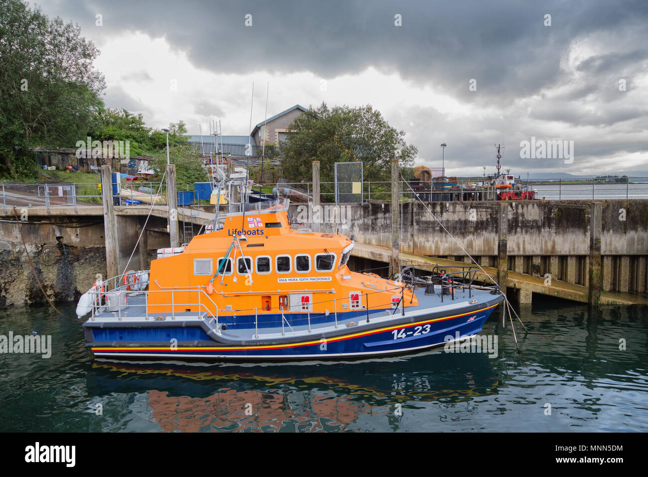 lifeboat in Oban Stock Photo
