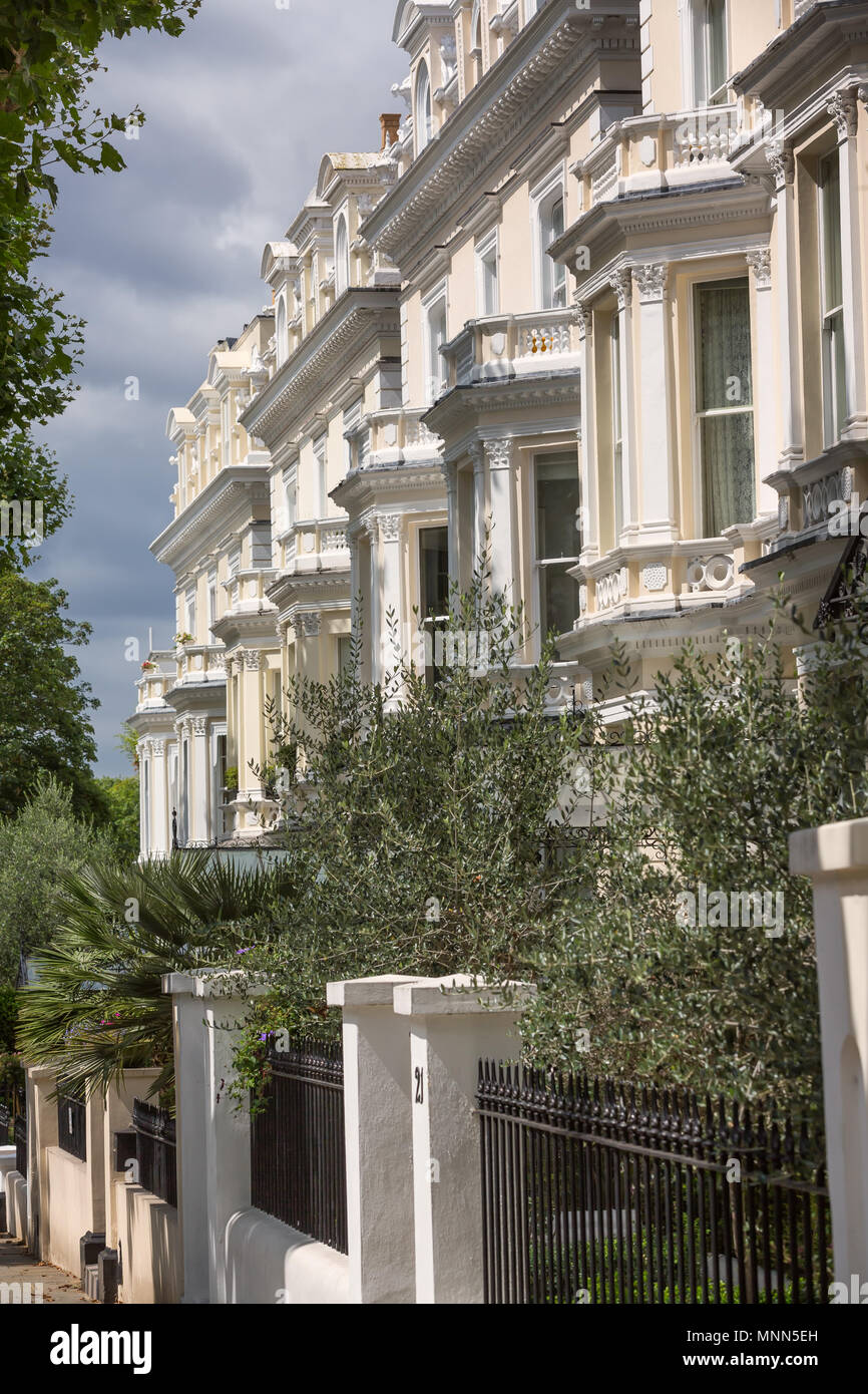 old town houses in Kensington Stock Photo