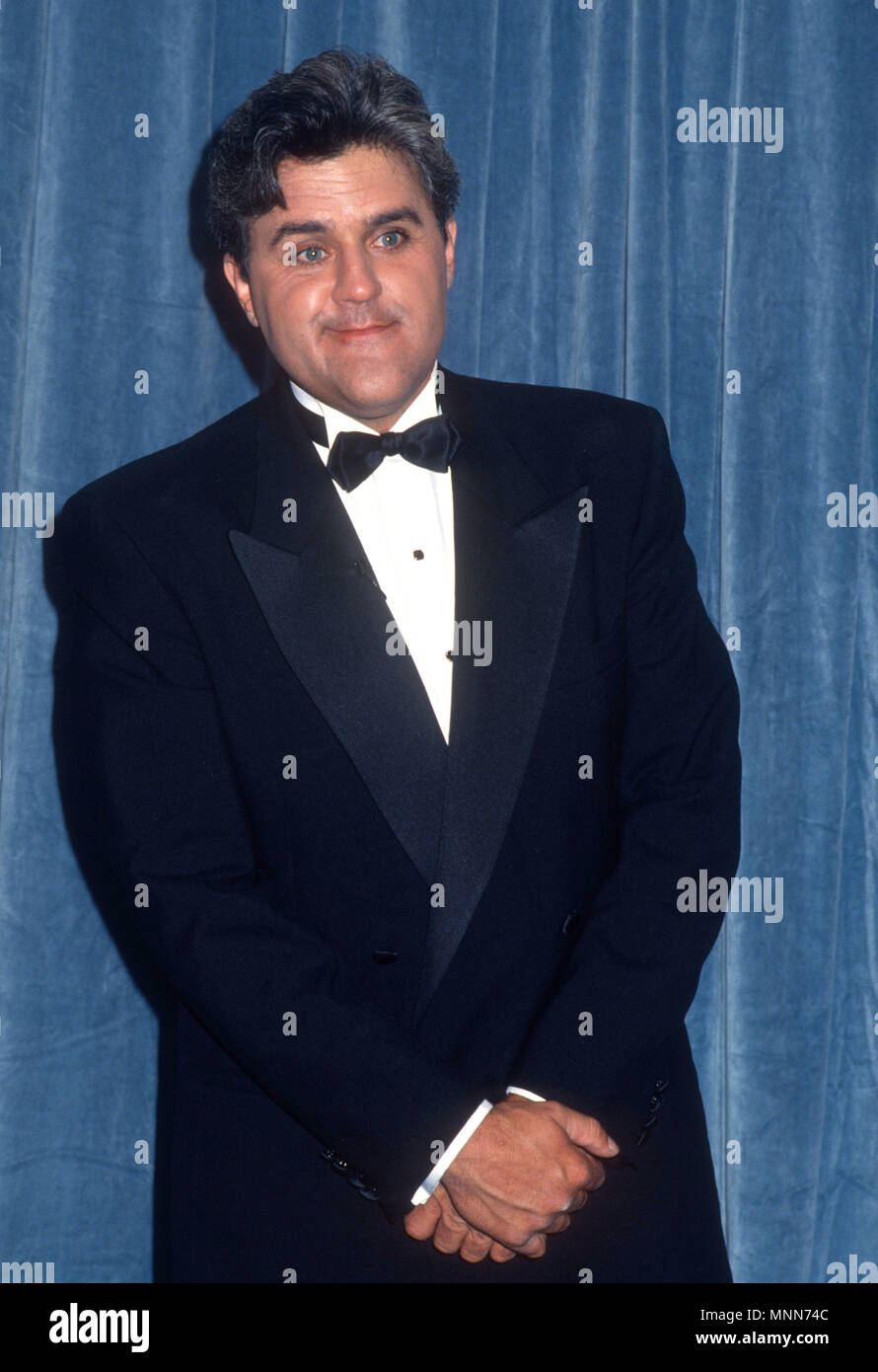 PASADENA, CA - SEPTEMBER 16: Comedian Jay Leno attends the 42nd Annual Primetime Emmy Awards on September 16,1990 at the Pasadena Civic Auditorium in Pasadena, California. Photo by Barry King/Alamy Stock Photo Stock Photo