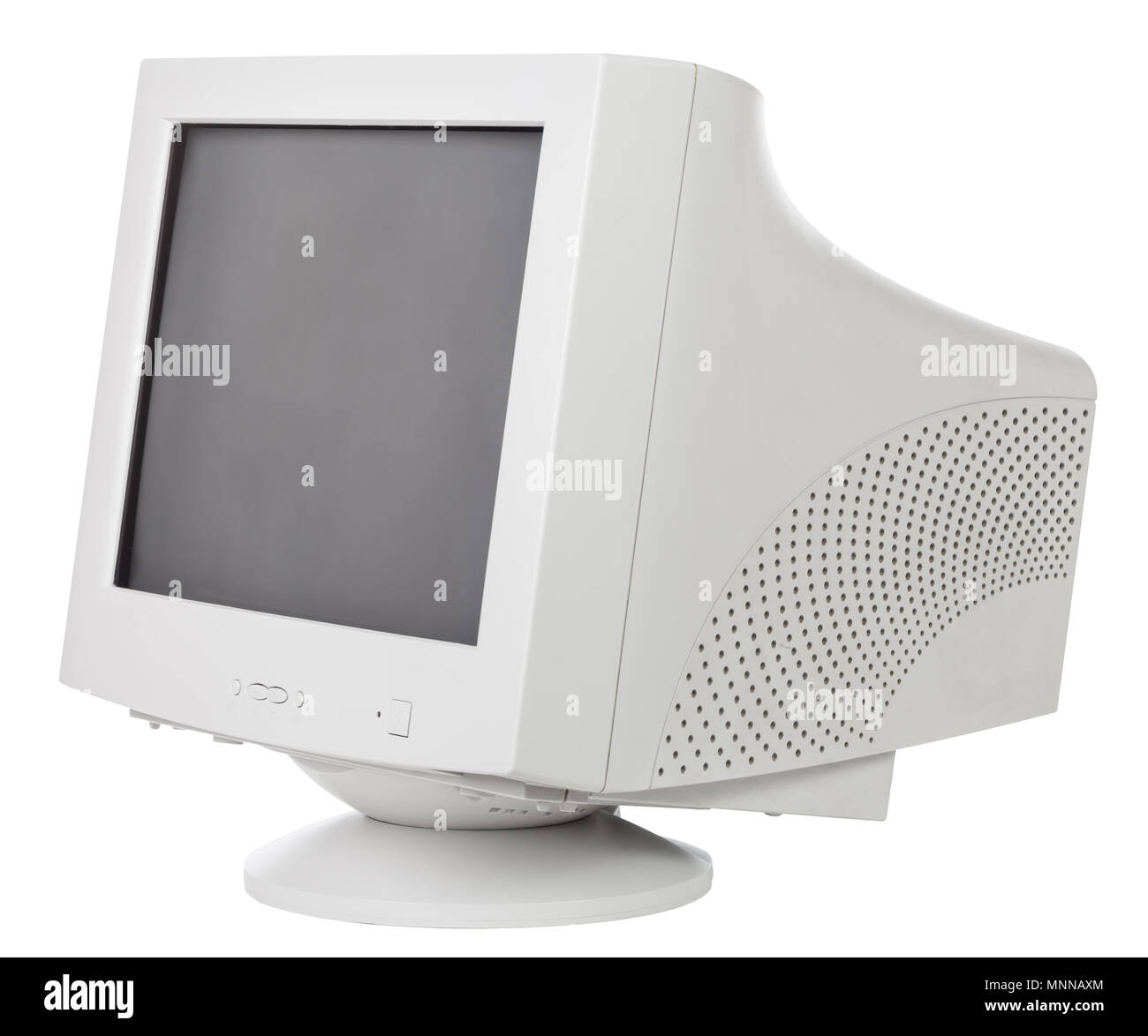 Vintage CRT computer monitor with black screen isolated on white background  Stock Photo - Alamy