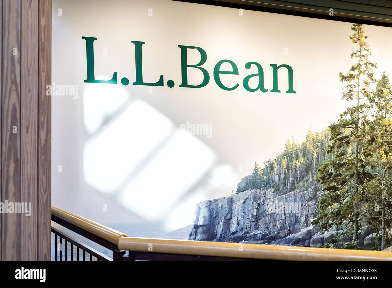 Tysons, USA January 26, 2018 LL Bean store sign entrance retail
