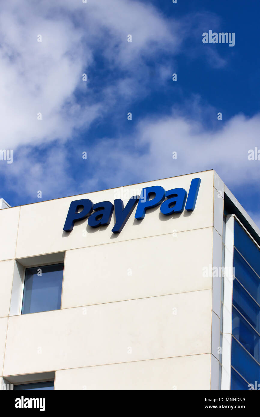 SAN JOSE, CA/USA - MARCH 1, 2014:  PayPal Corporate Headquarters and sign. Stock Photo